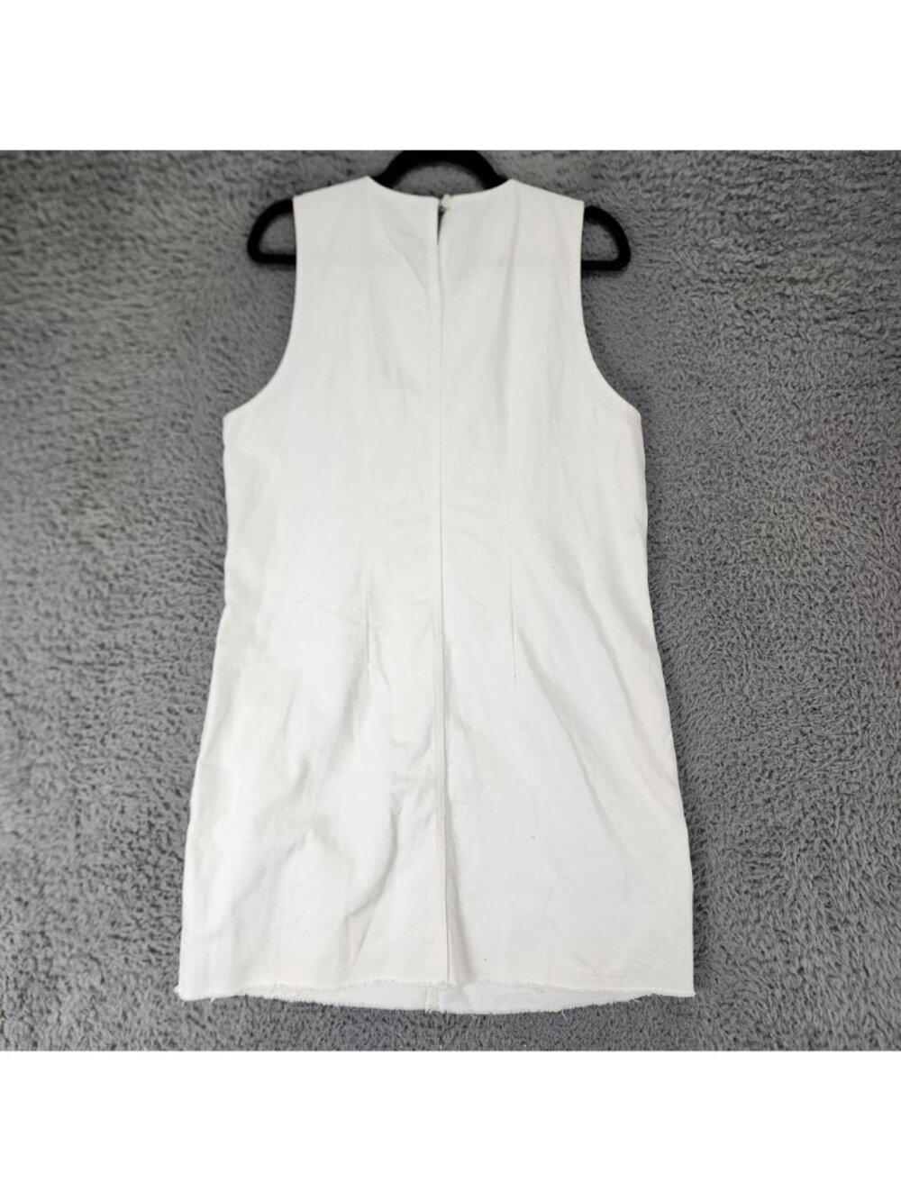 J. Crew Dress Womens 8 Cream Denim Sleeveless 100% Cotton *Read* - Picture 9 of 10